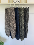 Khaki Leopard Pocket Slim Barrel Cargo Joggers