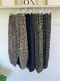 Khaki Leopard Pocket Slim Barrel Cargo Joggers