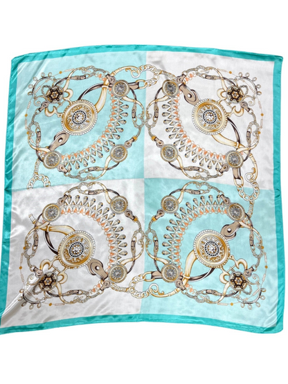 Blue Jewellery Silk Touch Square Scarf