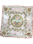 Pale Pink Lion Pattern Silk Touch Square Scarf