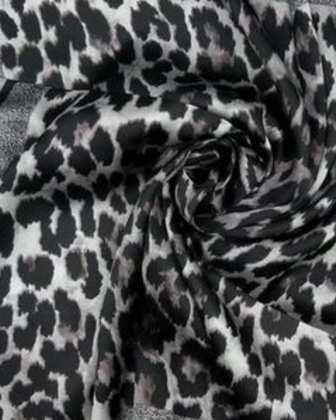 Beige Leopard Print Border Square Scarf