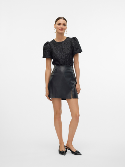 Merle Stone Embossed Flower Blouse
