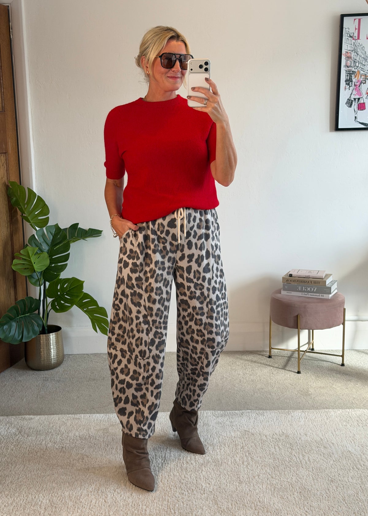 Red S/S Alpaca Mix Jumper