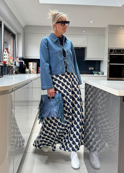 Thora Denim Bow Tie Jacket
