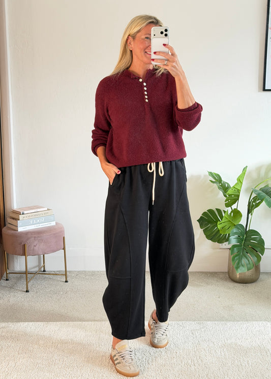 Black Barrel Joggers