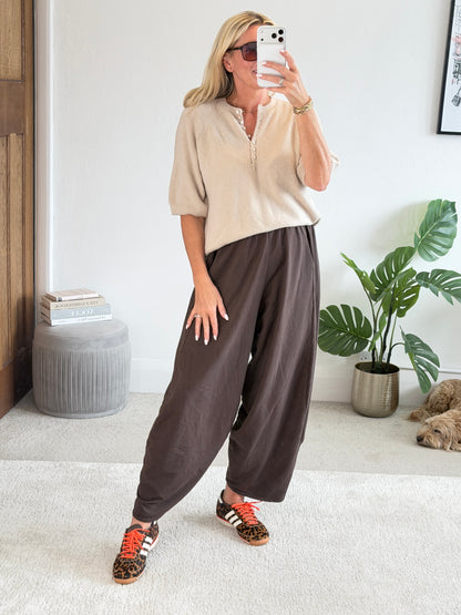 Black Barrel Relaxed Fit Joggers
