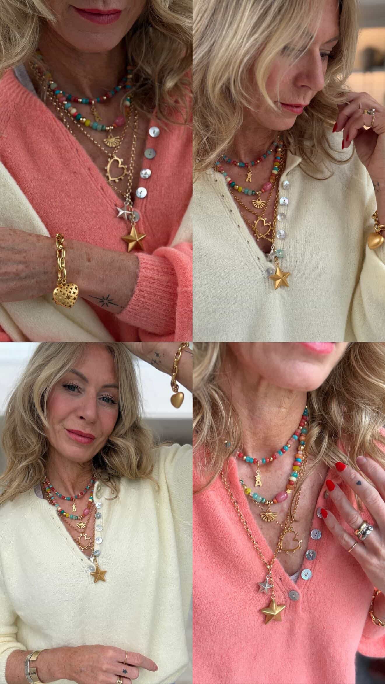 Papaya Alpaca Mix Button Jumper