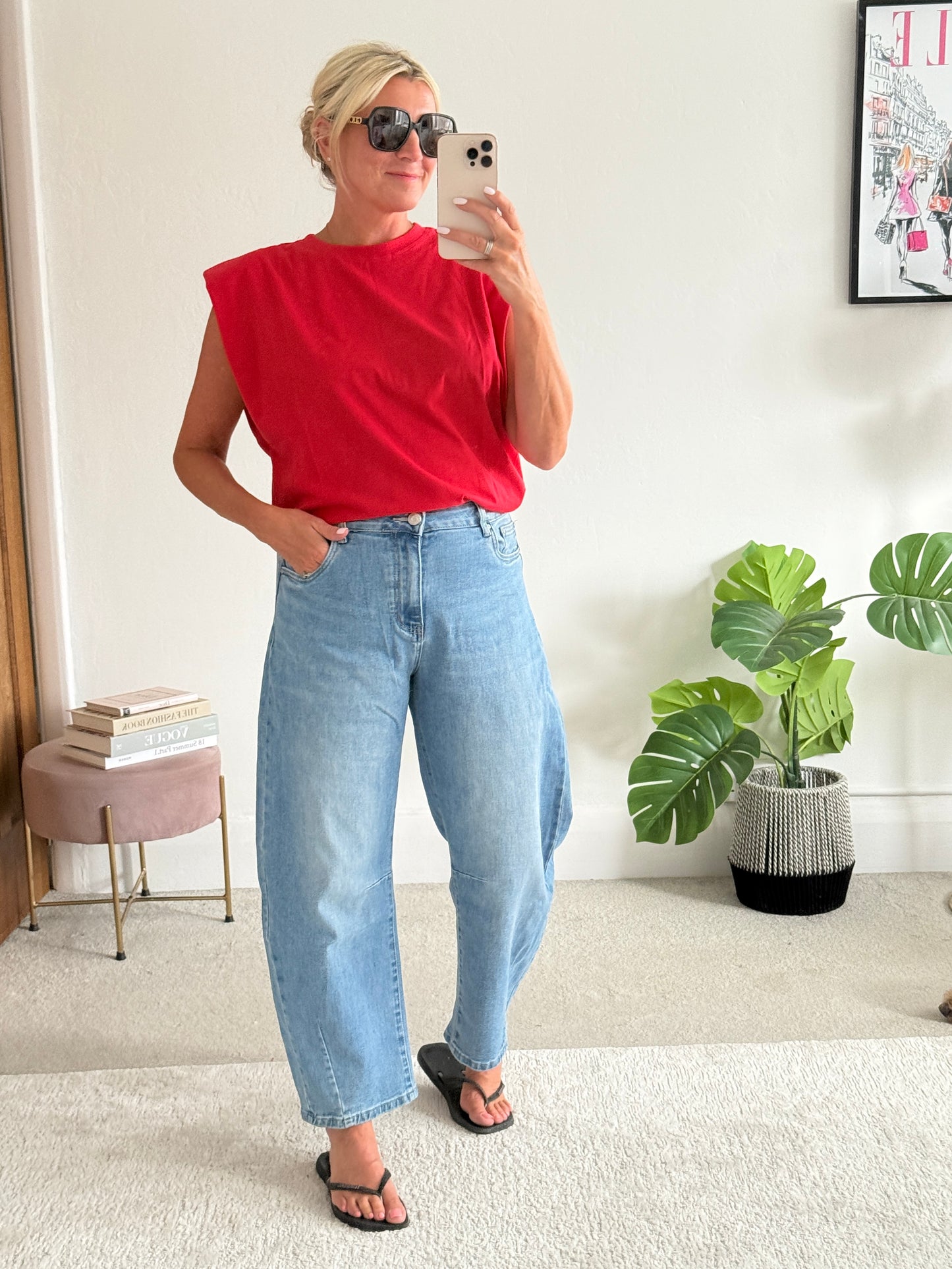 Livia Light Blue Cropped Barrel Jeans