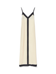 Denise Black/Cream Strappy V Neck Maxi Dress