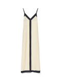 Denise Black/Cream Strappy V Neck Maxi Dress