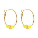 Medium Yellow Disco Hoopla Earrings