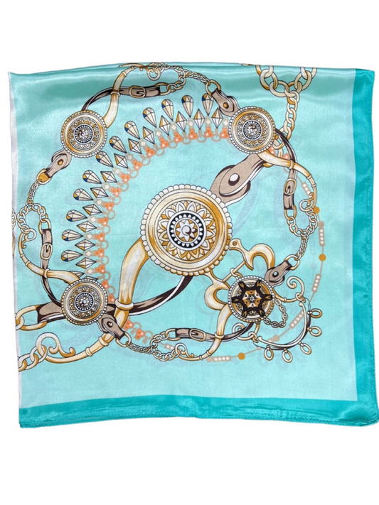 Blue Jewellery Silk Touch Square Scarf