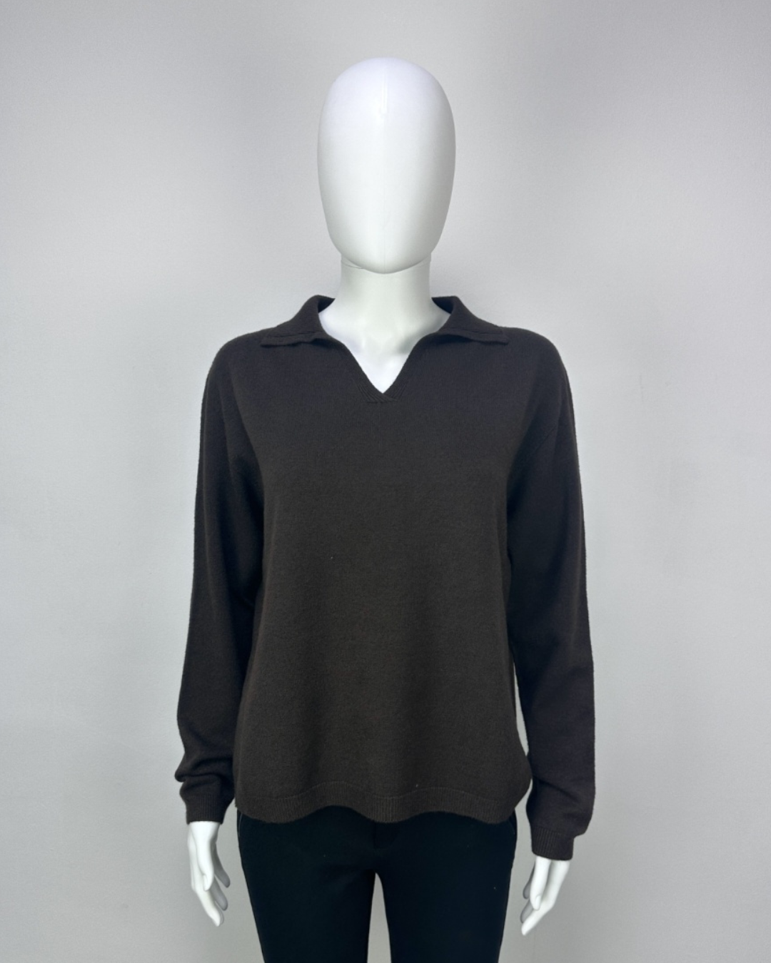 Granata V Neck Polo Knit