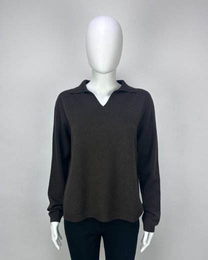 Granata V Neck Polo Knit