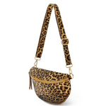 Light Gold Leopard LARGE Leather Bum Bag