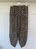 Khaki Leopard Pocket Slim Barrel Cargo Joggers