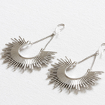 Silver Soleil Half Burst Earrings