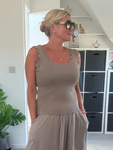 Green Scallop Edge Vest Top