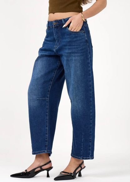 Livia Light Blue Cropped Barrel Jeans