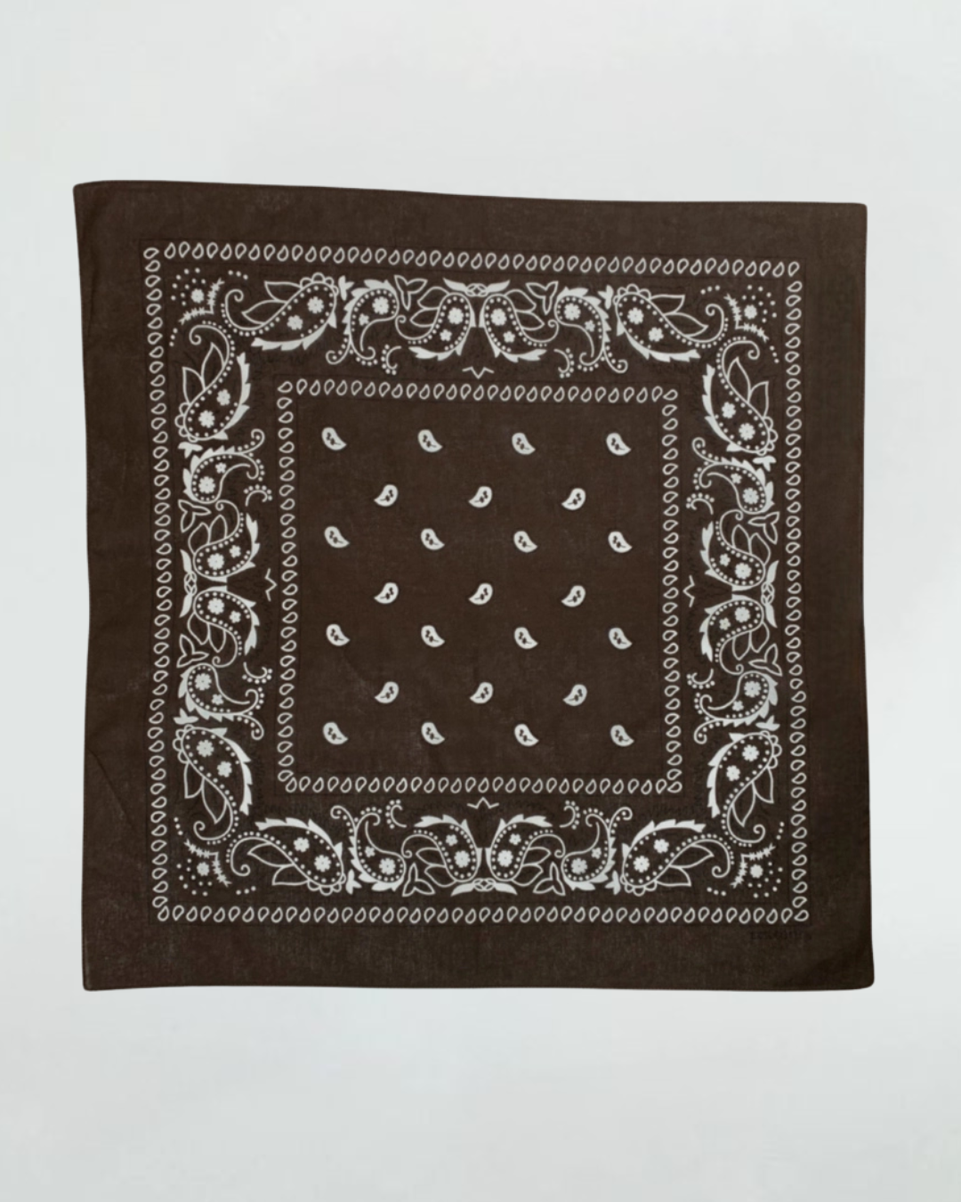 Black Bandana Pure Cotton Paisley Print Square