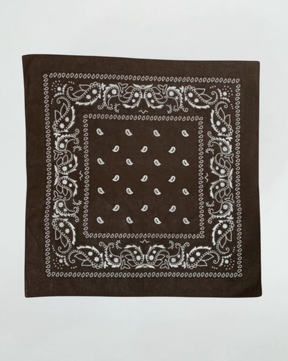 Black Bandana Pure Cotton Paisley Print Square
