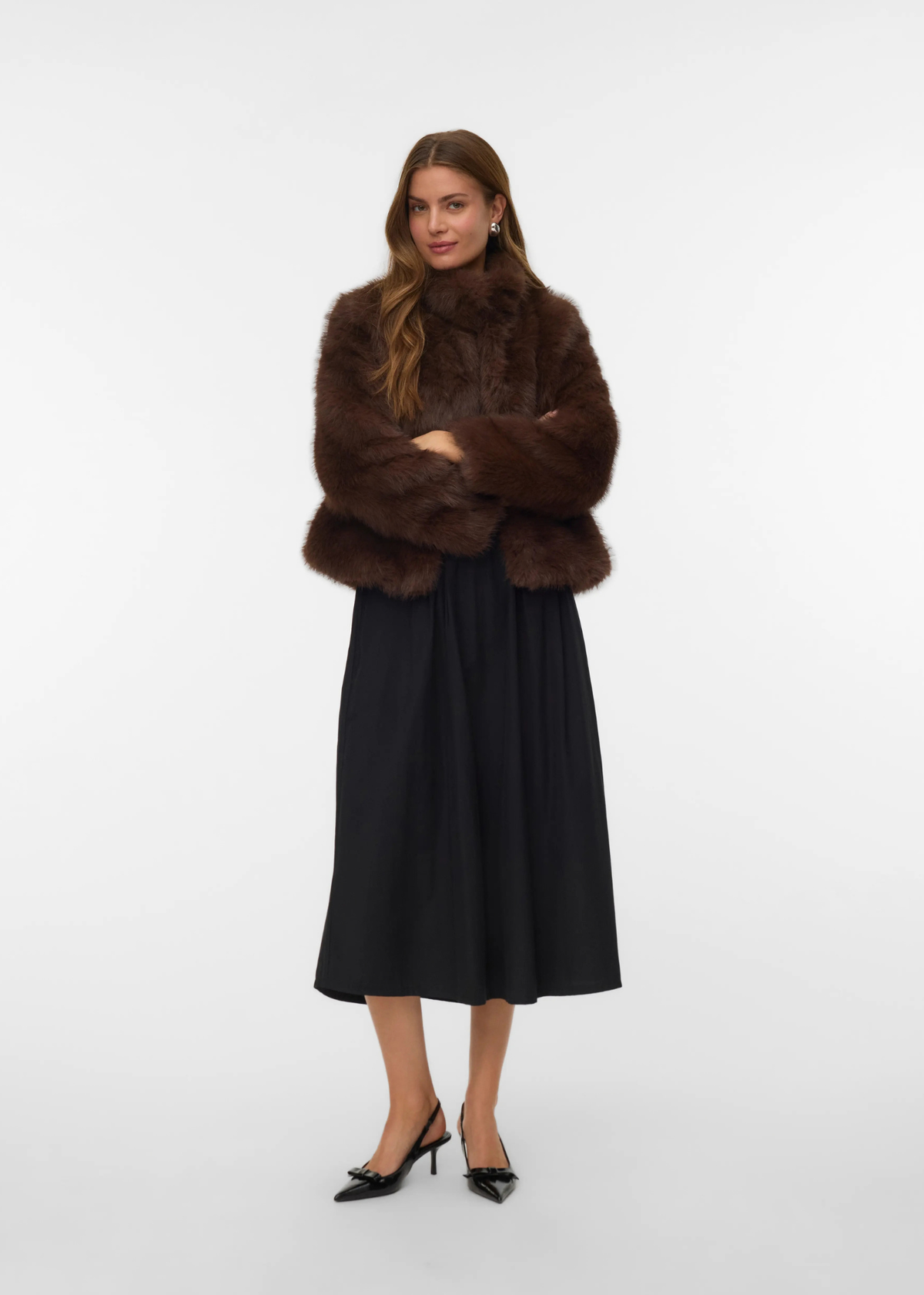 Chocolate Monroe Faux Fur Jacket