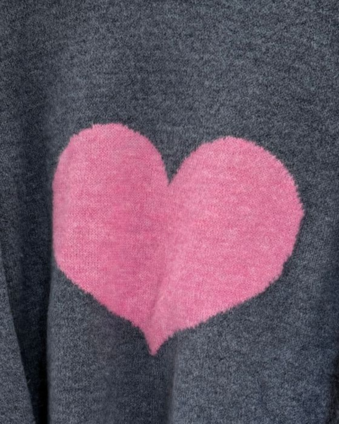 Denim Blue/Pink Heart Jumper