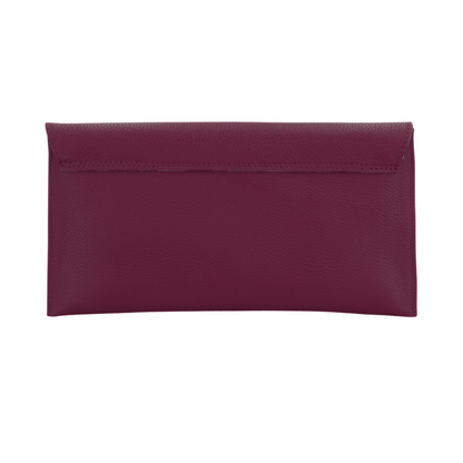Black Leather Envelope Clutch Bag
