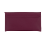 Burgundy Leather Envelope Clutch Bag