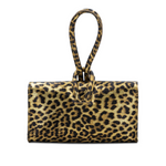 Pewter Leopard Loop Clutch/Cross Body Bag