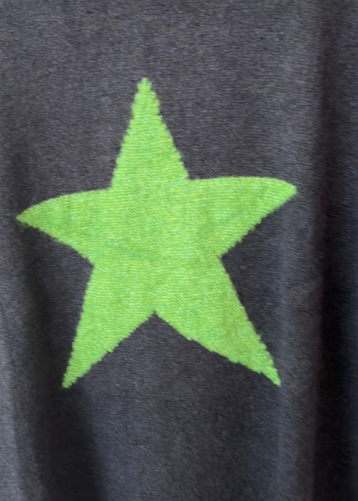 Oatmeal/Red Star Crew Neck Jumper