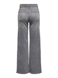 Madison Light Grey High Waist Wide Leg Jeans