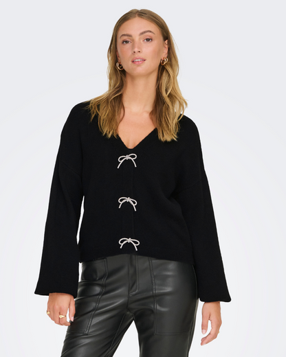 Donna Sparkly Bow Jumper