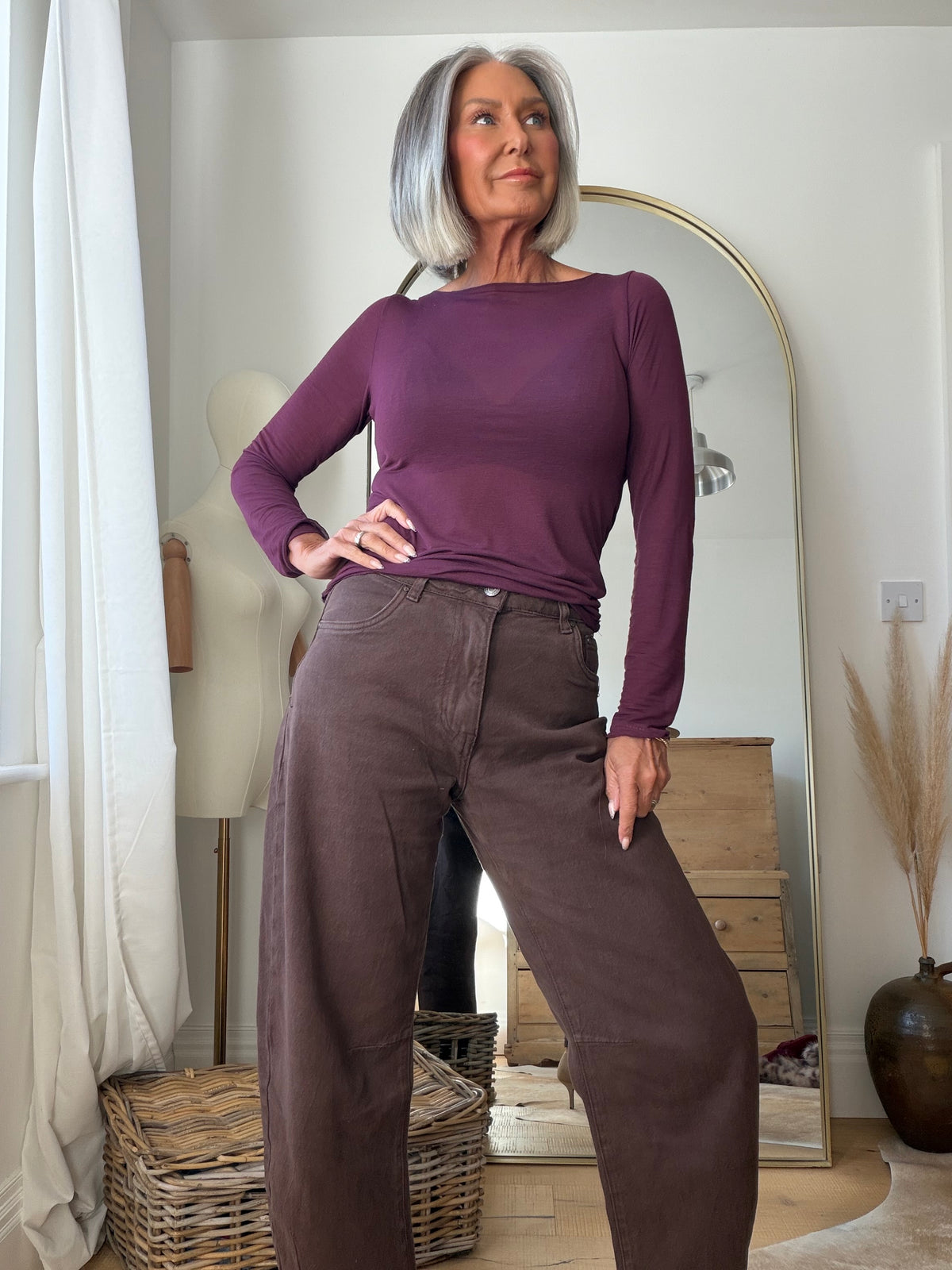 Cashmere Blend L/Sleeve Layering Top | 12 Colours
