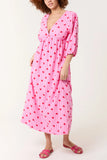 Hearts Striped Cheesecloth Dress