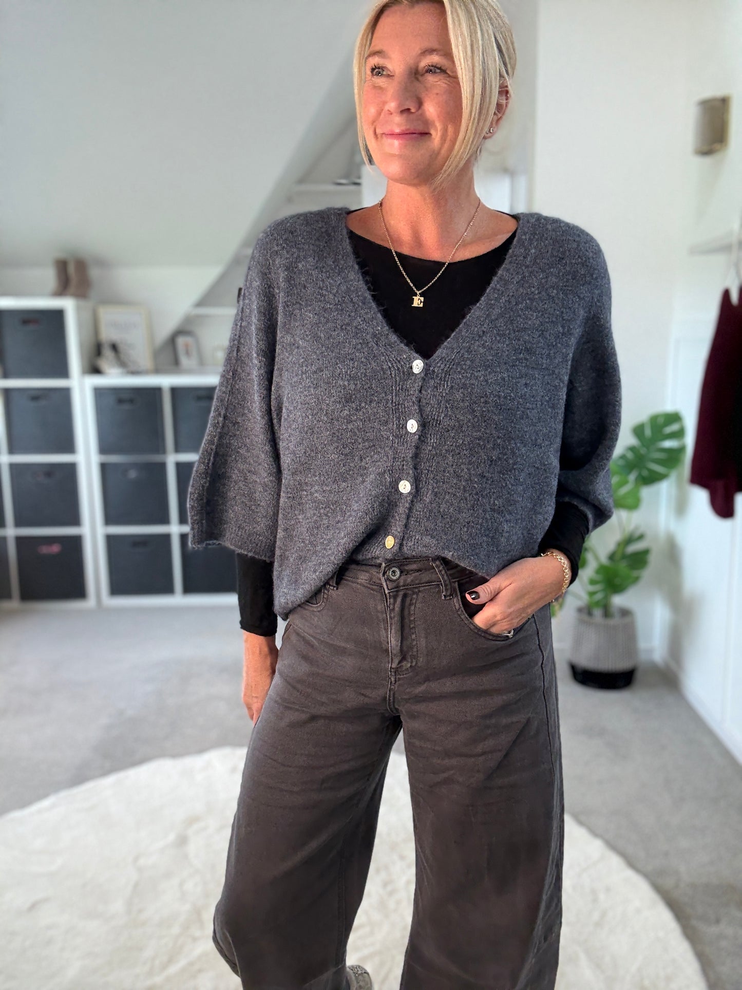 Half Sleeve Alpaca Mix Cardigan | 3 Colours