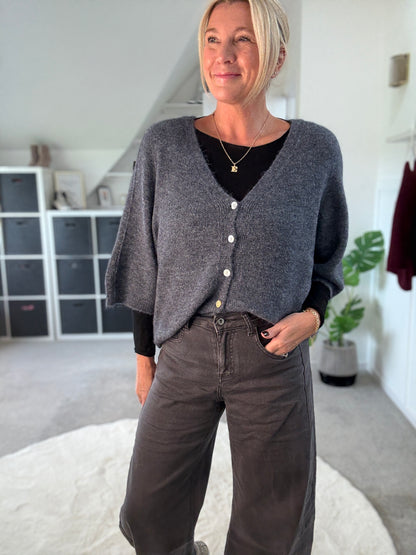 Half Sleeve Alpaca Mix Cardigan | 3 Colours