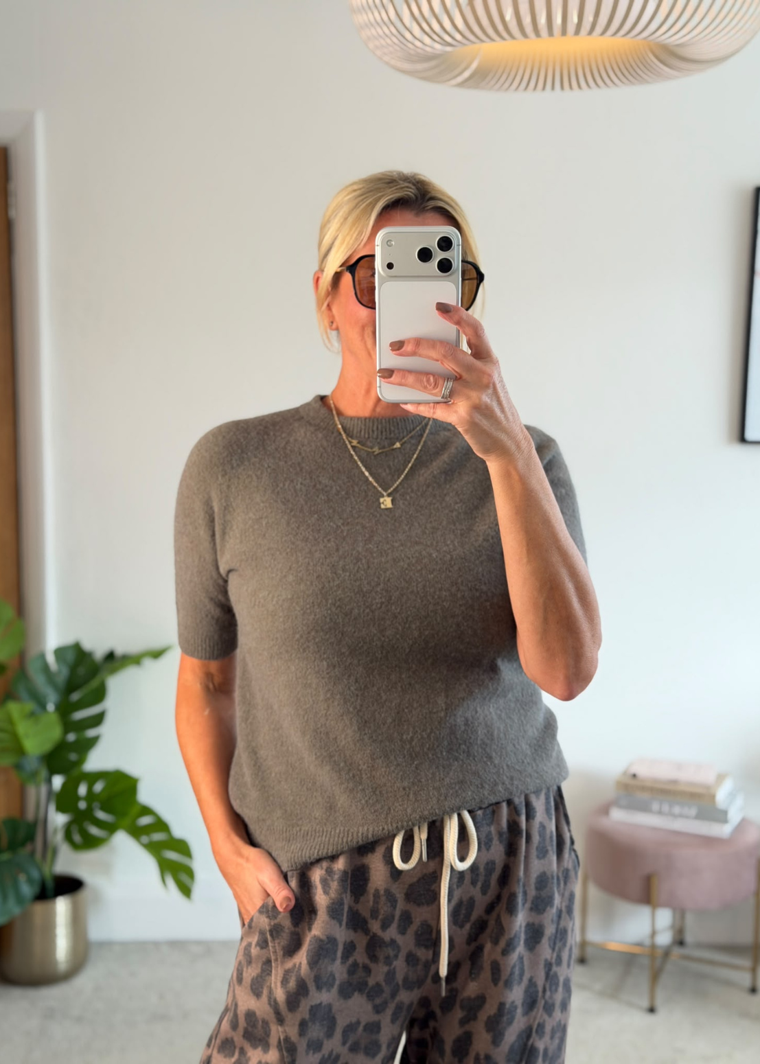 Black S/S Alpaca Mix Jumper