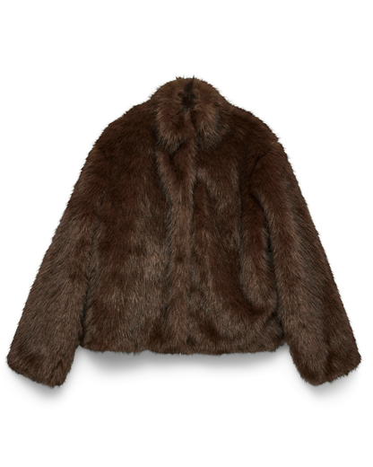 Chocolate Monroe Faux Fur Jacket