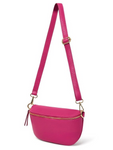 Hot Pink Leather Bum Bag