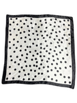 White/Black Polka Dot Silk Touch Square Scarf