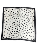 White/Black Polka Dot Silk Touch Square Scarf