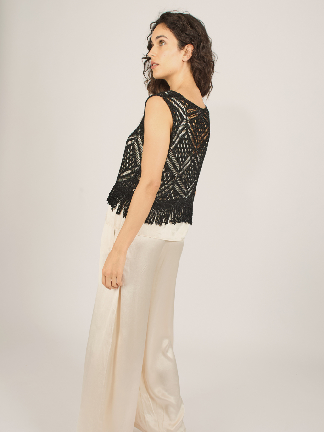 Black Crochet Bella Top