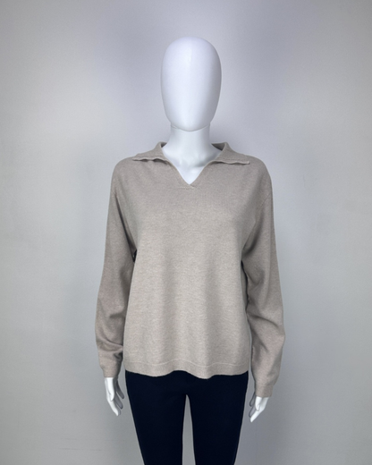 Granata V Neck Polo Knit