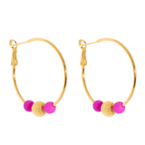 Medium Yellow Disco Hoopla Earrings