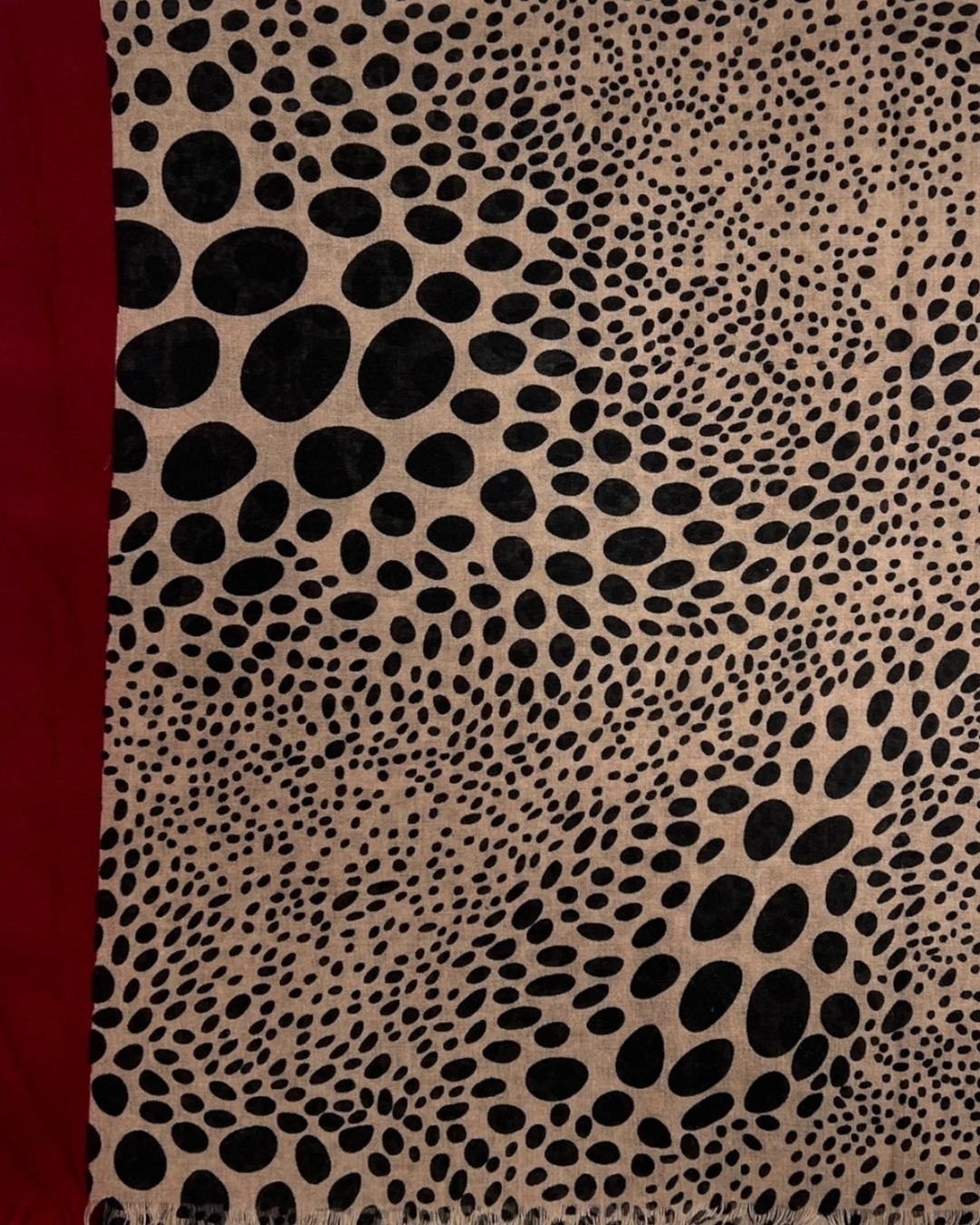 Brown Leopard Dots Print Scarf