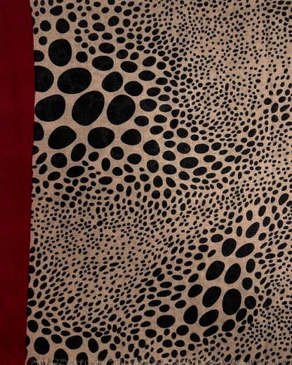 Brown Leopard Dots Print Scarf
