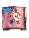 Dusky Pink Floral Pattern Silk Touch Square Scarf