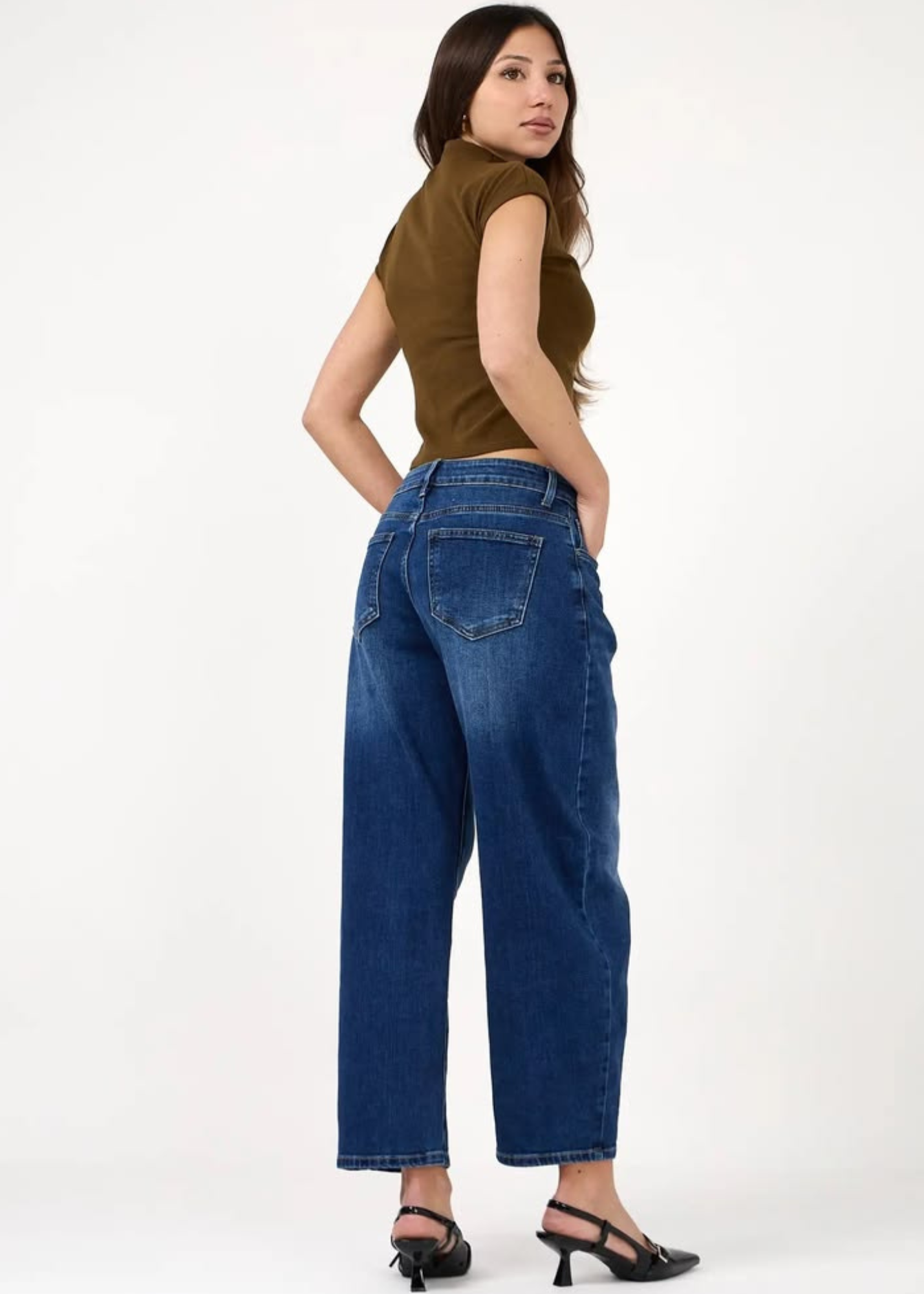 Livia Light Blue Cropped Barrel Jeans