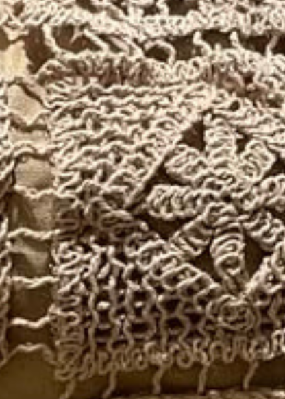 Black Lace Crochet Clutch Bag